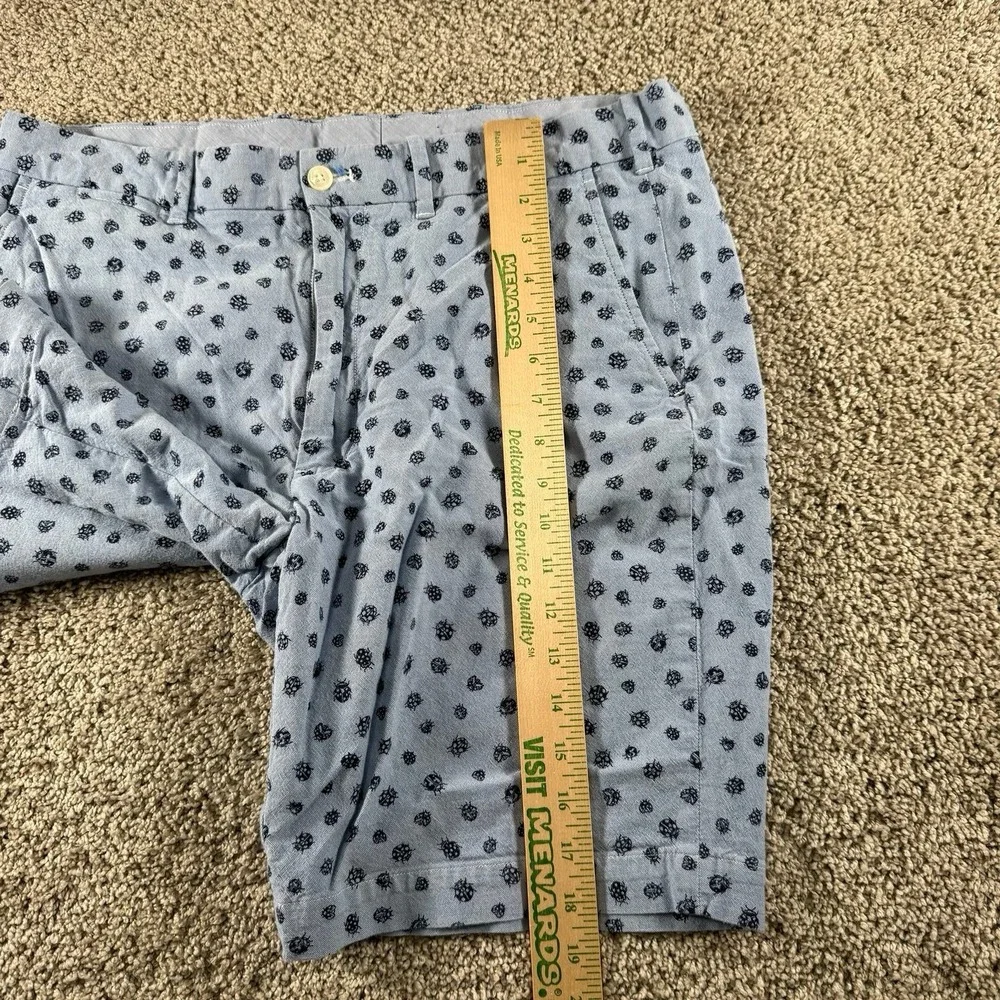Vintage Polo Ralph Lauren Golf Shorts Mens 33 Blue Ladybug Print Chino 9